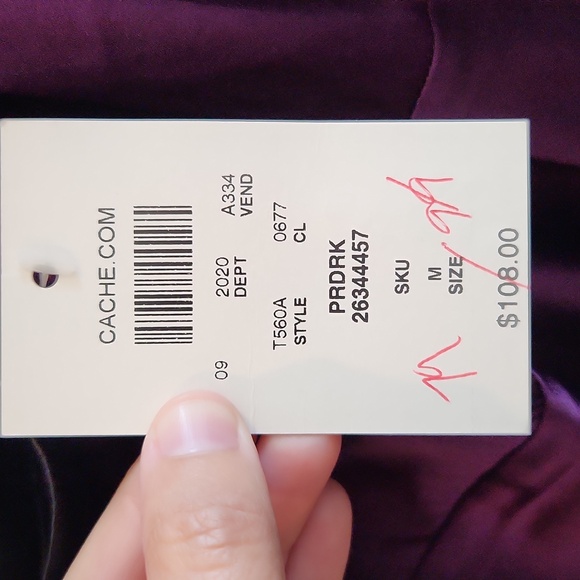 NWT Cache Purple Silk Halter Top - Picture 5 of 5